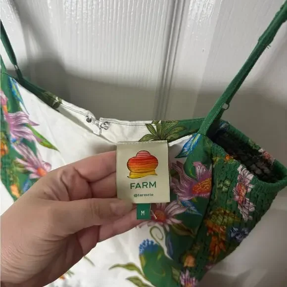 Farm Rio Off-White Sweet Bloom Dreamscape Midi Dress M - Picture 8 of 11
